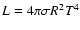 $L = 4\pi \sigma R^2 T^4$