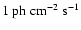 $1~{\rm ph~ cm^{-2}~s^{-1}}$