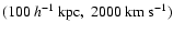 $(100~h^{-1}~{\rm kpc},\ 2000~{\rm km~s}^{-1})$
