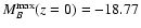 ${M_B^{\rm max}(z=0) = -18.77}$