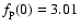 $f_{\rm p}(0) = 3.01$