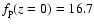 $f_{\rm p}(z=0) = 16.7$