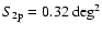 $S_{\rm 2p}=0.32~{\rm deg}^2$