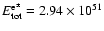 $E_{\rm tot}^{{\rm e}^\pm} = 2.94\times 10^{51}$