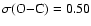 $\sigma({\rm O{-}C}) = 0.50$