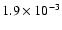 $1.9\times 10^{-3}$