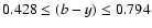 $0.428 \leq (b-y) \leq 0.794$