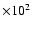 $\times 10^2$