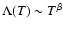 $\Lambda(T)\sim T^{\beta}$