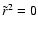 $ \tilde{r} ^2=0$