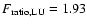 $F_{\rm ratio,LU}=1.93$