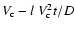 $V_{\rm c} - l~V_{\rm c} ^{2} t/D$