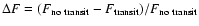 $\Delta F=(F_{\rm no~transit}-F_{\rm transit})/F_{\rm no~transit}$