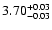$ 3.70_{\rm -0.03}^{+0.03}$