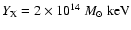 $Y_{\rm X}=2\times10^{14}~M_\odot~\rm keV$