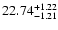$22.74_{\rm -1.21}^{+1.22}$