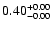 $ 0.40_{\rm -0.00}^{+0.00}$