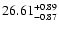 $26.61_{\rm -0.87}^{+0.89}$