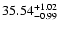 $35.54_{\rm -0.99}^{+1.02}$