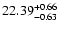 $22.39_{\rm -0.63}^{+0.66}$