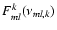 $F_{ml}^{k}(\nu_{ml,k})$