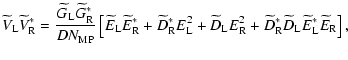 $\displaystyle \widetilde V_{\rm L}\widetilde V_{\rm R}^* = \frac{\widetilde G_{...
...m R}^* \widetilde D_{\rm L} \widetilde E_{\rm L}^* \widetilde E_{\rm R}\right],$