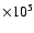 $\times 10^5$