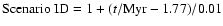 ${\rm Scenario~ID} = 1 + (t / {\rm Myr} - 1.77) / 0.01$