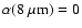 $\alpha(8~\mu{\rm m})=0$
