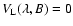 $V_{\rm L}(\lambda,B)=0$