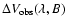 $\Delta V_{\rm obs}(\lambda, B)$
