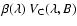 $\beta(\lambda)~V_{\rm C}(\lambda, B)$