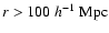 $r>100~h^{-1}~{\rm {Mpc}}$