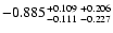 $\rm -0.885^{+0.109~+0.206}_{-0.111~-0.227}$