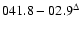 $041.8-02.9^\Delta$