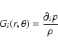 \begin{displaymath}G_i(r,\theta) = \frac{\partial_i p}{\rho}
\end{displaymath}