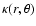 $\kappa(r, \theta)$