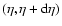 $(\eta, \eta + {\rm d}\eta)$