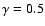 $\gamma =0.5$