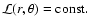 ${\cal L}(r,\theta) = {\rm const.}$