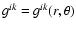 $g^{ik} =
g^{ik}(r,\theta)$