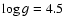 $\log g = 4.5$