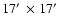 $17\hbox{$^\prime$ }\times 17\hbox{$^\prime$ }$