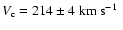 $V_{\rm c}=214\pm4~\mbox{$\rm km~s^{-1}$ }$