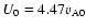 $U_{0} = 4.47 v_{\rm A0}$
