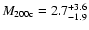 $M_{\rm 200c}= 2.7^{+3.6}_{-1.9}$