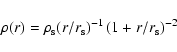 \begin{displaymath}%
\rho(r) = \rho_{\rm s} (r/r_{\rm s})^{-1} \left( 1 + r/r_{\rm s}\right)^{-2}
\end{displaymath}