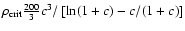 $\rho_{\rm crit} \frac{200}{3} c^3 / \left[ \ln(1+c) - c/(1+c)\right]$
