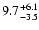 $\rm 9.7^{+6.1}_{-3.5}$