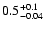$\rm0.5^{+0.1}_{-0.04}$